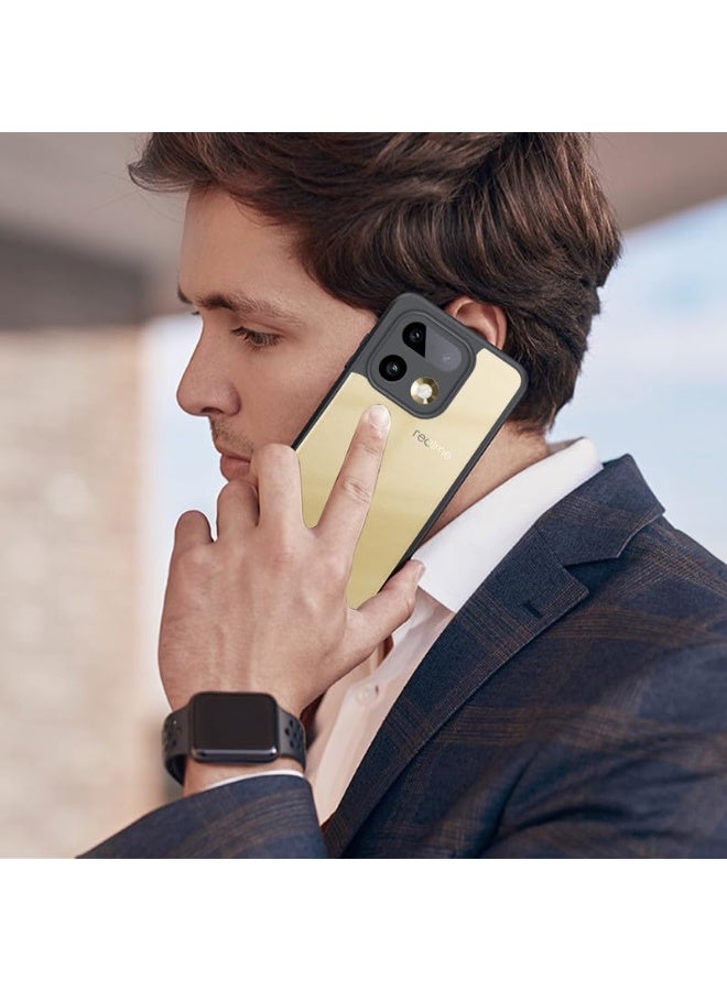 Muzz Case Back Cover for Realme 16 Pro Plus 5G, Shockproof Transparent Hard Back with Black Bumper, 360° Protection, PC & TPU Material, Anti-Slip Grip, Camera Protection - Image 3